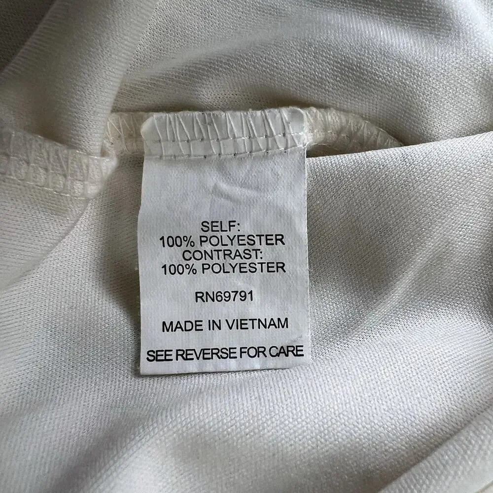 Sarah Michelle Sleeveless Top MEDIUM Turtleneck Ivory Lined Polka-Dot Elegant - Picture 5 of 6